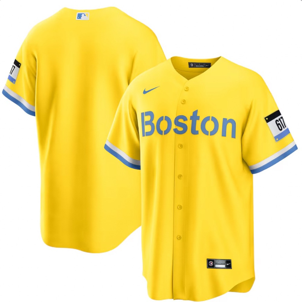 $140 Nike BOSTON RED SOX City Connect Full Button Baseball Jersey Men’s Sz XXL - Picture 2 of 6